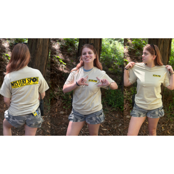 Cream Bumper Sticker Tee Shirt 